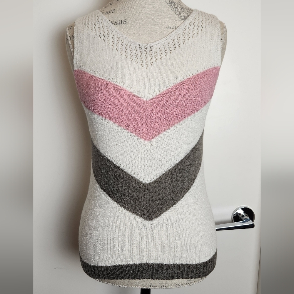 Chevron Stripe Knit Sweater Vest
